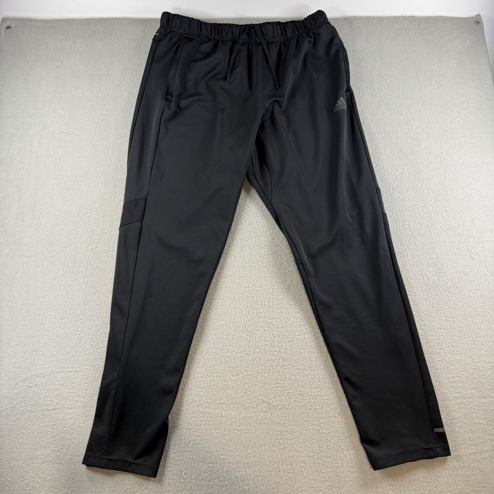 Adidas Running Aeroready Pants Black Mens XL FL6962 Tapered Joggers Zipper Cuffs